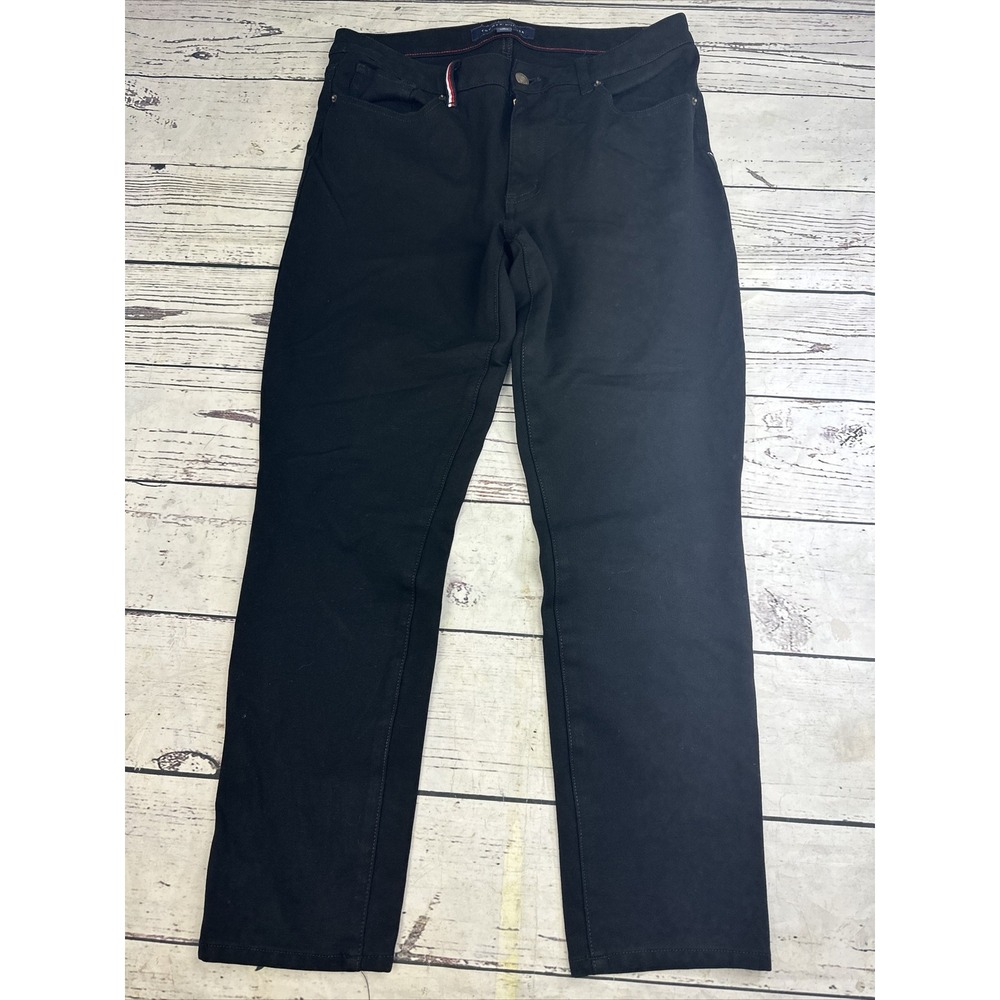 Tommy Hilfiger Womens Size 10 Black Mid Rise Spirit Skinny Denim Jeans